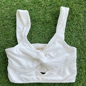 Cut-out Knot Front Crop Tank Top